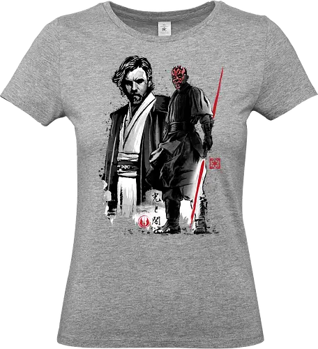 Fueled by hatred and revenge - super heroes, comics, action movies, sci fi, four, japanese art, japan, sumi e, galaxy, jedi - Standard T-Shirt (Women)