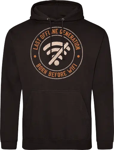 Last Offline Generation - koalatees, koala, koalastudio, offline, wifi, nostalgia, retro, vintage, sarcasm, introvert, old school, millennial, funny, badge, adult - Standard Hoodie