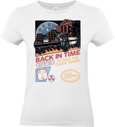 Back in time to save the clock tower - Movie, film, classic movie, time travel, family, sci-fi, comedy - Standard T-Shirt (Women)