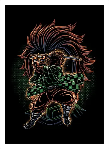 Slay All Demons - Anime, Manga, Japanese, slayer, demon, animated, animation, TV series, adventure - Artprint