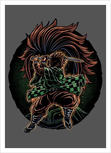 Slay All Demons - Anime, Manga, Japanese, slayer, demon, animated, animation, TV series, adventure - Artprint