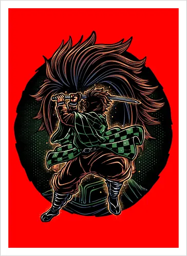 Slay All Demons - Anime, Manga, Japanese, slayer, demon, animated, animation, TV series, adventure - Artprint