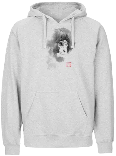 chimpanzee - chimpanzee, monkey, sumie, japan - Fairtrade Hoodie