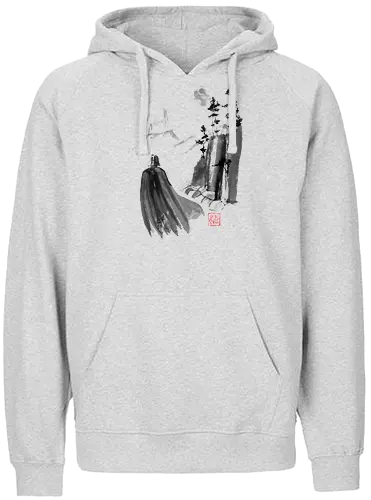 lost - mountain, sumie, japan, moon, space ship - Fairtrade Hoodie