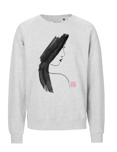 woman profile - woman, sumie, japan - Fairtrade Sweatshirt