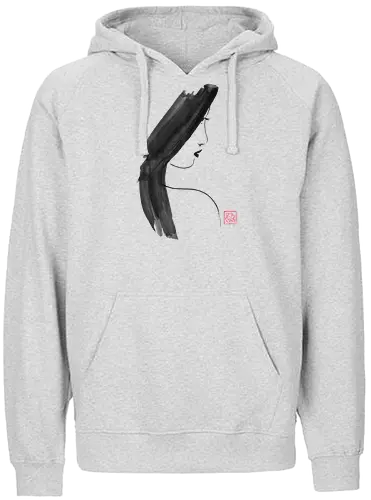 woman profile - woman, sumie, japan - Fairtrade Hoodie
