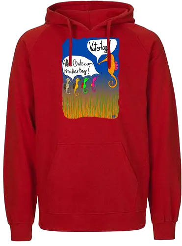 Vatertag - Muttertag, Vatertag, Biologie, Seepferdchen, Meer - Fairtrade Hoodie
