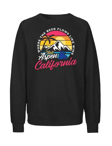 Visit Aspen California - Dumb And Dumber Spot  - dumb and dumber, 90s, aspen, california, comedy, funny, humor, jim carrey, retro, skiing, snow, summer, sun, vintage, movie - Fairtrade Sweatshirt