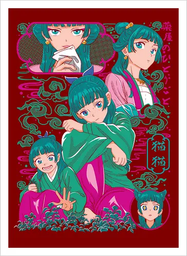 Maomao – Palace Apothecary - apothecary diaries, maomao, anime girl, herbal medicine, palace life, mystery anime, historical anime, anime aesthetic - Artprint