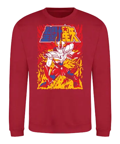 Phoenix Warrior – Eternal Flame - saint seiya, phoenix, fire warrior, anime knight, bronze saint, rebirth power, anime battle, cosmos energy - Sweatshirt