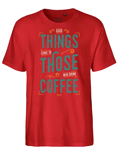 Coffee Theory - coffee, caffeine, funny, quotes, funny sayings, typography, drinks, food, humor, lettering, coffee, caffeine, funny, quotes, funny sayings, typography, drinks, food, humor, lettering - Fairtrade T-Shirt