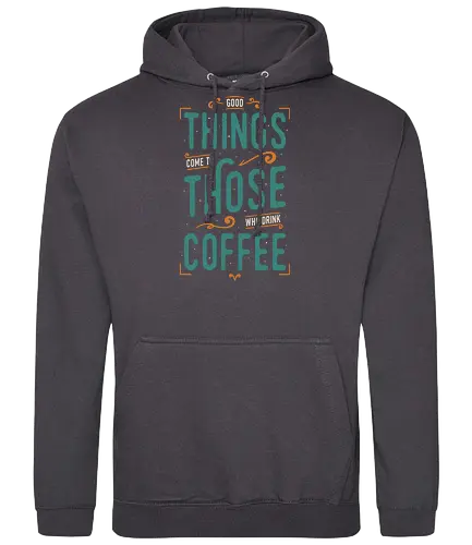 Coffee Theory - coffee, caffeine, funny, quotes, funny sayings, typography, drinks, food, humor, lettering, coffee, caffeine, funny, quotes, funny sayings, typography, drinks, food, humor, lettering - Standard Hoodie