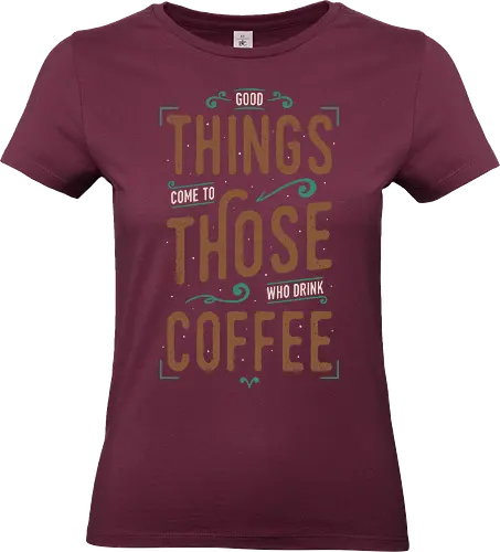 Coffee Theory 2 - coffee, caffeine, funny, quotes, funny sayings, typography, drinks, food, humor, lettering - Standard T-Shirt (Women)