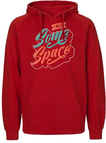 I Need Some Space - pun, funny sayings, typography, space, introvert, stars, humor - Fairtrade Hoodie
