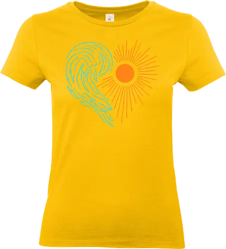 Ocean Heart - beach, summer, waves, surf, ocean, heart, vacation, sea - Standard T-Shirt (Women)