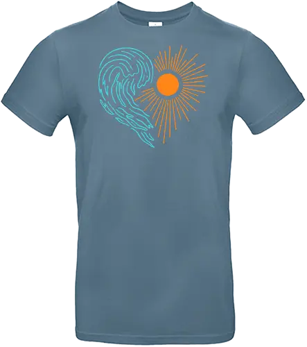 Ocean Heart - beach, summer, waves, surf, ocean, heart, vacation, sea - Standard T-Shirt