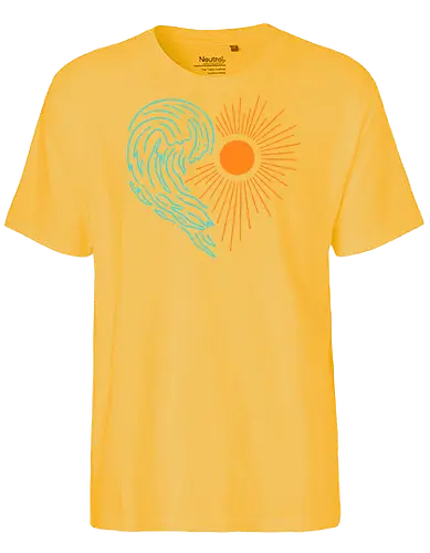 Ocean Heart - beach, summer, waves, surf, ocean, heart, vacation, sea - Fairtrade T-Shirt