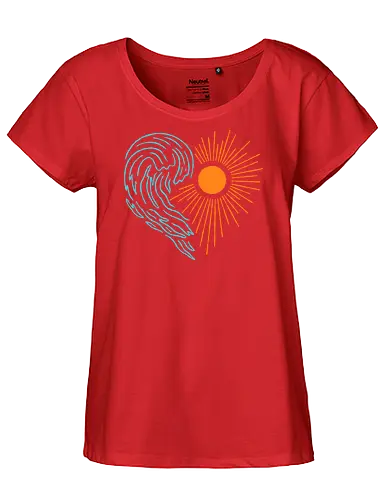 Ocean Heart - beach, summer, waves, surf, ocean, heart, vacation, sea - Fairtrade Girl Shirt