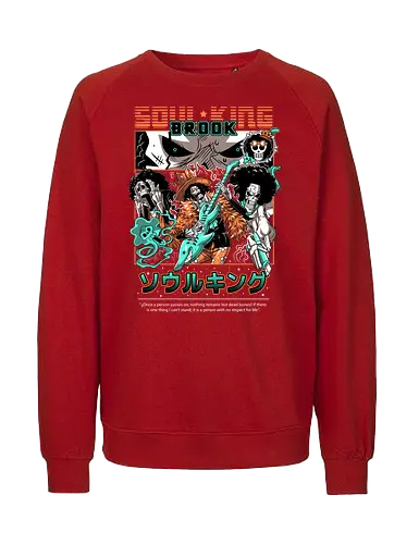 Soul King Vibes - Pirate, brook, soul king, straw hat crew, skeleton musician, anime pirate, music anime, grand line - Fairtrade Sweatshirt