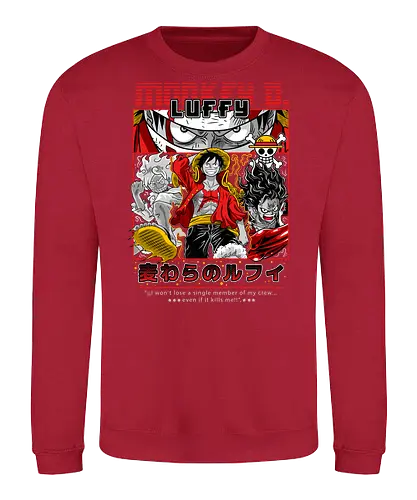 Pirate King Dream - Pirate, pirate captain, straw hat, anime pirate, grand line, shonen anime - Sweatshirt