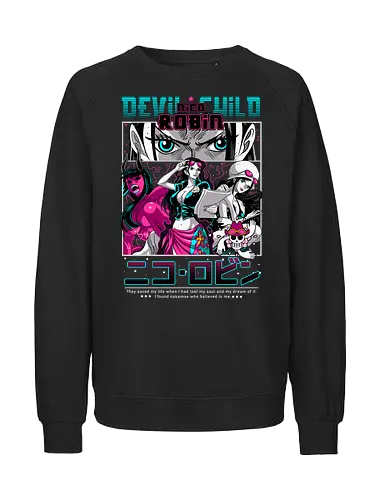 Devil Child - Pirate, nico robin, devil child, anime girl, straw hat crew, anime pirate, archaeologist, grand line - Fairtrade Sweatshirt