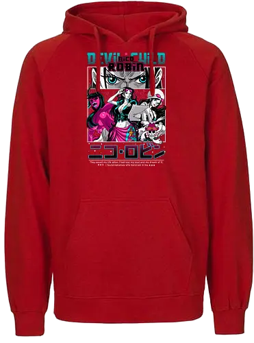 Devil Child - Pirate, nico robin, devil child, anime girl, straw hat crew, anime pirate, archaeologist, grand line - Fairtrade Hoodie
