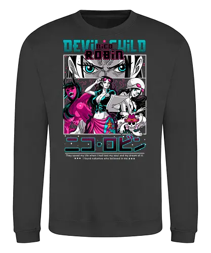 Devil Child - Pirate, nico robin, devil child, anime girl, straw hat crew, anime pirate, archaeologist, grand line - Sweatshirt