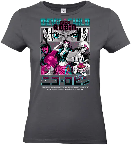 Devil Child - Pirate, nico robin, devil child, anime girl, straw hat crew, anime pirate, archaeologist, grand line - Standard T-Shirt (Women)