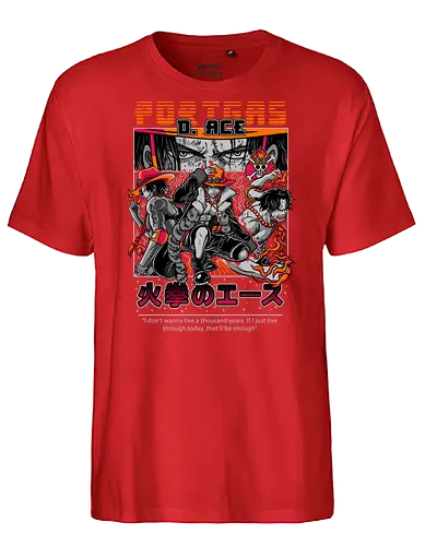 Flame Emperor - Pirate, portgas d ace, fire fist ace, anime pirate, flame power, whitebeard pirates, shonen anime, grand line - Fairtrade T-Shirt