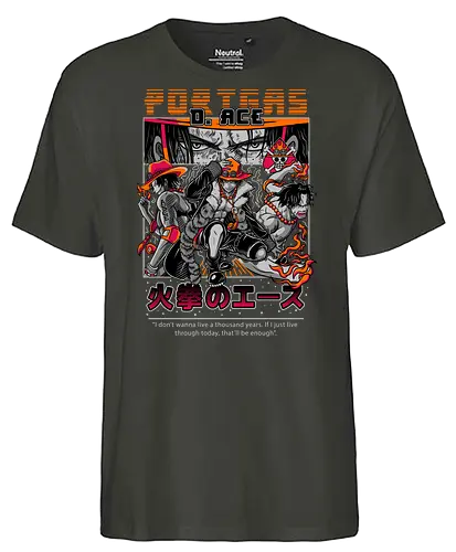 Flame Emperor - Pirate, portgas d ace, fire fist ace, anime pirate, flame power, whitebeard pirates, shonen anime, grand line - Fairtrade T-Shirt
