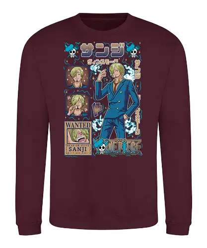 Black Leg Cook - Pirate, sanji, black leg sanji, straw hat crew, anime cook, anime pirate, vinsmoke sanji, grand line - Sweatshirt