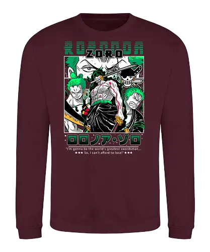 Three Sword Style - Pirate, zoro, roronoa zoro, swordsman anime, straw hat crew, anime pirate, santoryu, grand line - Sweatshirt