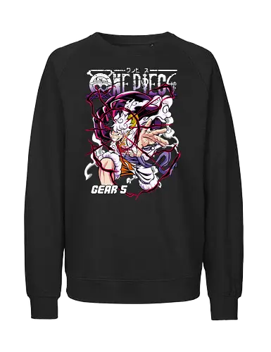 Chaos Awakening - Pirate, gear 5, anime pirate, nika form, straw hat crew, manga art, shonen anime, awakening - Fairtrade Sweatshirt
