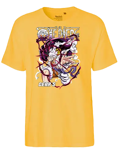 Chaos Awakening - Pirate, gear 5, anime pirate, nika form, straw hat crew, manga art, shonen anime, awakening - Fairtrade T-Shirt