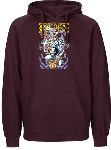 Divine Form - Pirate, nika power, anime transformation, pirate king, manga style, anime battle, straw hat crew, gear 5 - Fairtrade Hoodie