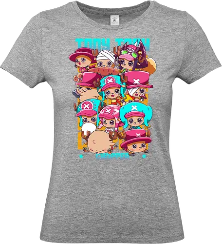 Cute Crew - Pirate, chopper, anime chibi, straw hat crew, cute anime, kawaii style, anime pirate, manga art - Standard T-Shirt (Women)
