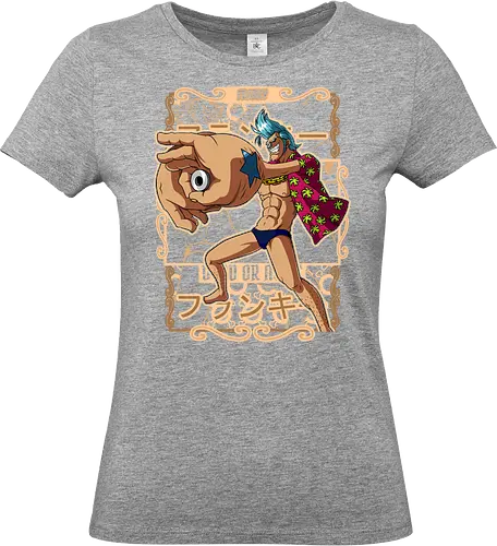 Super Machine - Pirate, franky, cyborg pirate, straw hat crew, anime mechanic, super pose, anime pirate, cola power - Standard T-Shirt (Women)