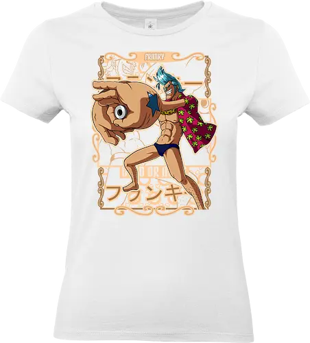 Super Machine - Pirate, franky, cyborg pirate, straw hat crew, anime mechanic, super pose, anime pirate, cola power - Standard T-Shirt (Women)