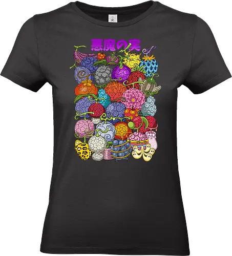 Power Collection - Pirate, devil fruits, anime powers, grand line, manga art, anime pirate, akuma no mi, shonen anime - Standard T-Shirt (Women)