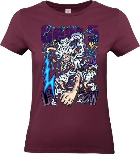 Neon God - manga art, anime power, Pirate, gear 5 luffy, sun god nika, anime transformation, neon anime, pirate king - Standard T-Shirt (Women)