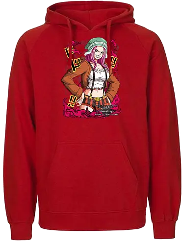 Pink Chaos - Pirate, jewelry bonney, anime girl, worst generation, anime pirate, pink aesthetic, grand line, manga art - Fairtrade Hoodie