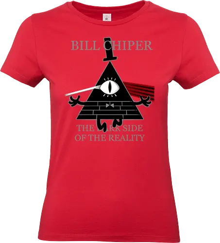dark side - bill chiper, triangle, cartoon, adventure, parody, comedy, all seing eyes, world - Standard T-Shirt (Women)