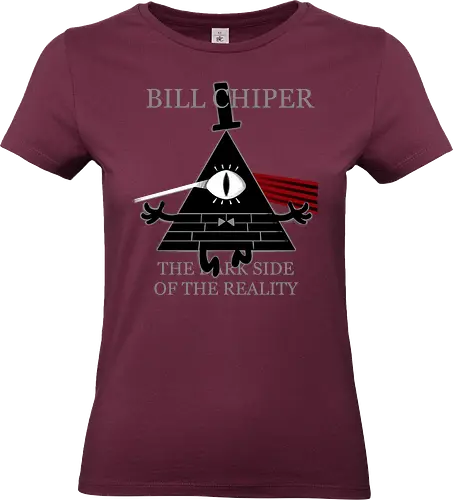 dark side - bill chiper, triangle, cartoon, adventure, parody, comedy, all seing eyes, world - Standard T-Shirt (Women)