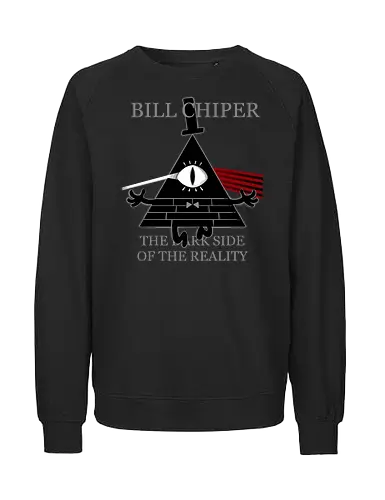 dark side - bill chiper, triangle, cartoon, adventure, parody, comedy, all seing eyes, world - Fairtrade Sweatshirt