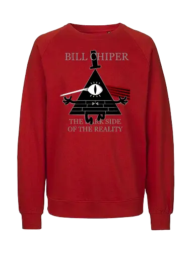 dark side - bill chiper, triangle, cartoon, adventure, parody, comedy, all seing eyes, world - Fairtrade Sweatshirt