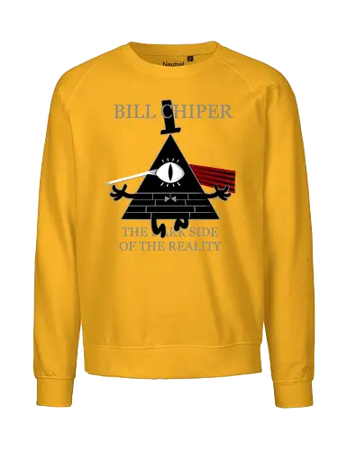 dark side - bill chiper, triangle, cartoon, adventure, parody, comedy, all seing eyes, world - Fairtrade Sweatshirt