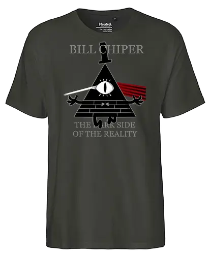 dark side - bill chiper, triangle, cartoon, adventure, parody, comedy, all seing eyes, world - Fairtrade T-Shirt