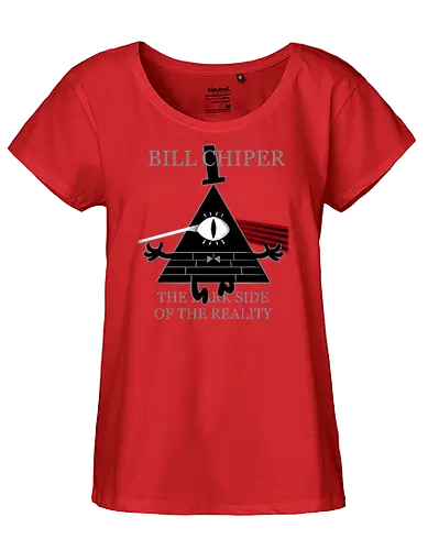 dark side - bill chiper, triangle, cartoon, adventure, parody, comedy, all seing eyes, world - Fairtrade Girl Shirt