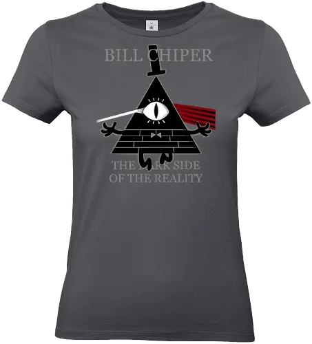 dark side - bill chiper, triangle, cartoon, adventure, parody, comedy, all seing eyes, world - Standard T-Shirt (Women)