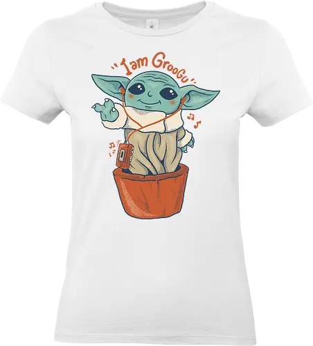 i am groogu  - Bounty Hunter, grogu, movies, 80s, 90s, vintage, classic, music, alien, ufo - Standard T-Shirt (Women)